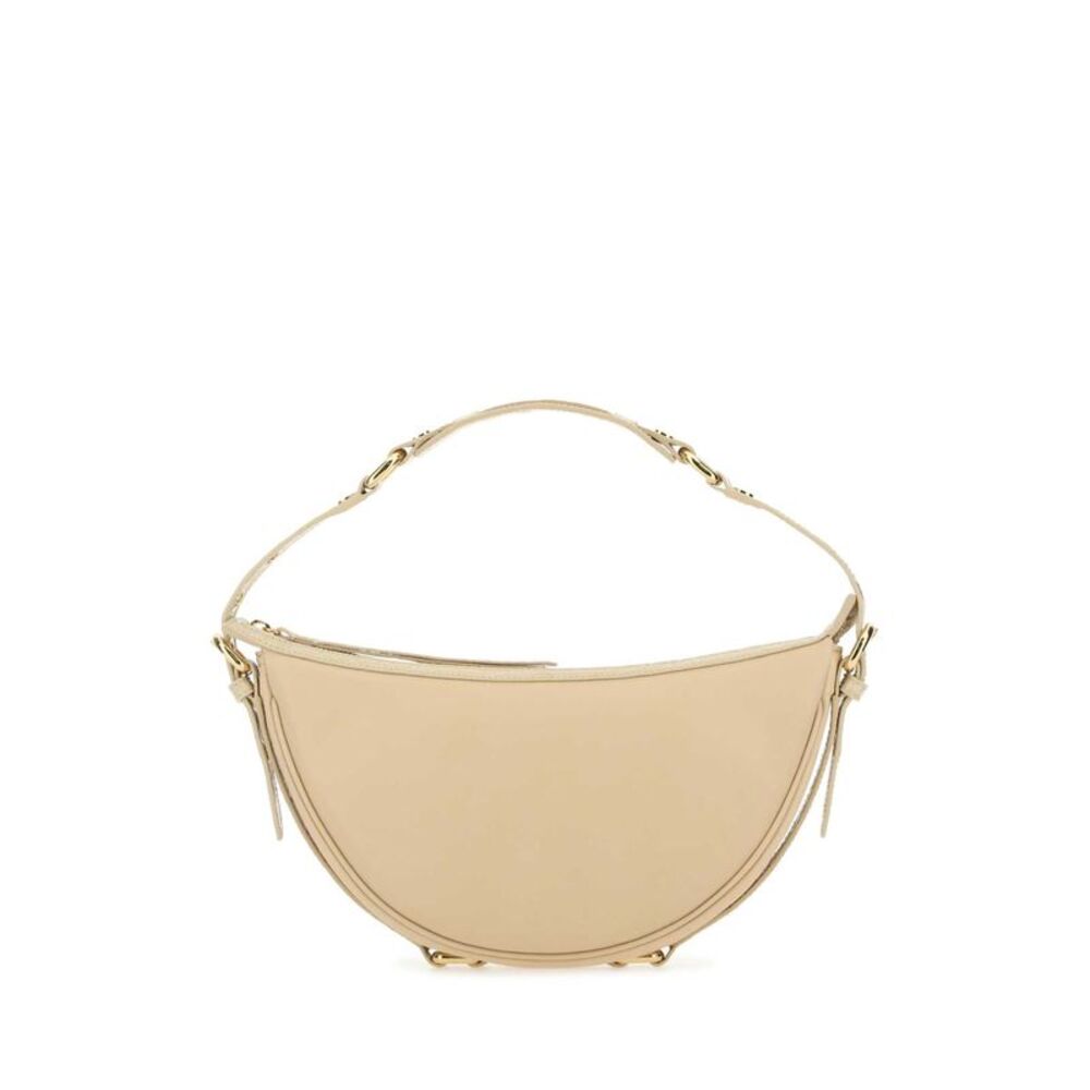 By Far Women Cream Leather Gib Shoulder Bag